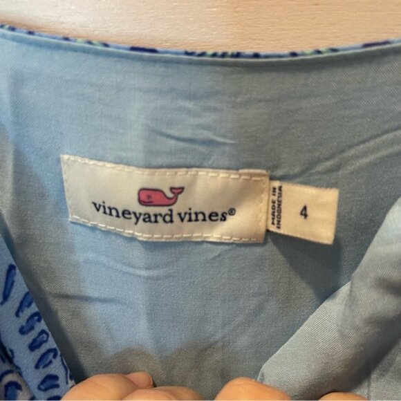 Vineyard Vines Blue Ocean Breeze MIDI Sundress Womens Size 4 - Picture 2 of 12